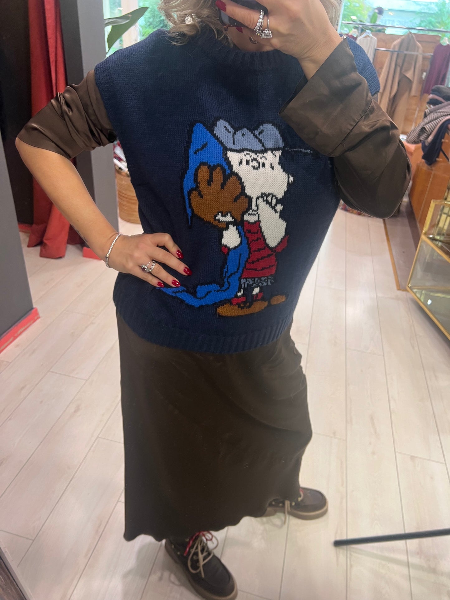 GILET CHARLIE BROWN BLU SOUVENIR