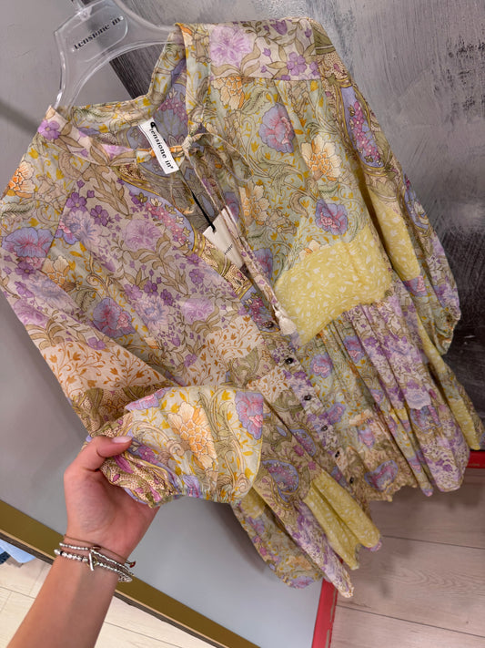 ABITO CORTO FIORI TENSIONE IN