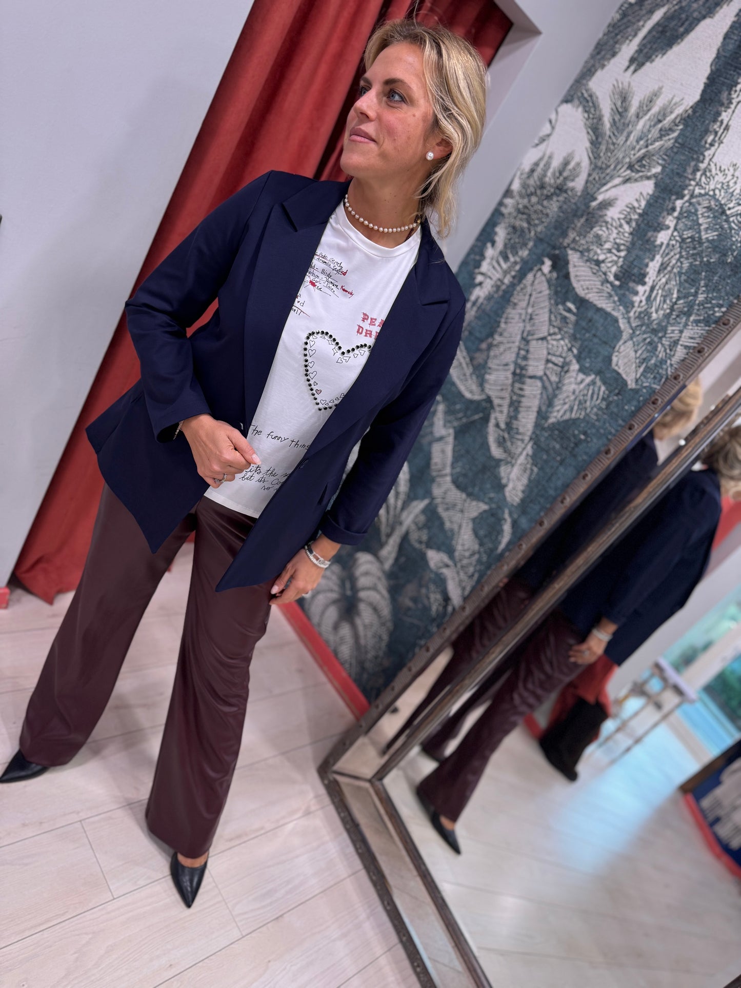 PANTALONI FLAIRE ECOPELLE SOUVENIR