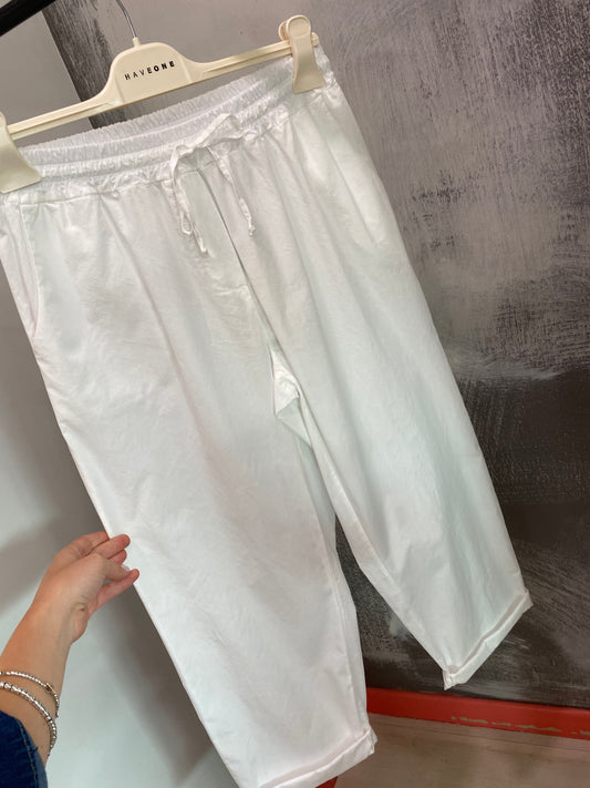 PANTALONE  BIANCO HAVEONE