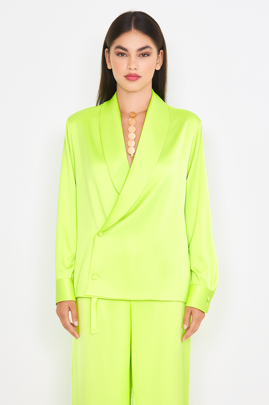 GIACCA RASO LIME SILENCE LIMITED