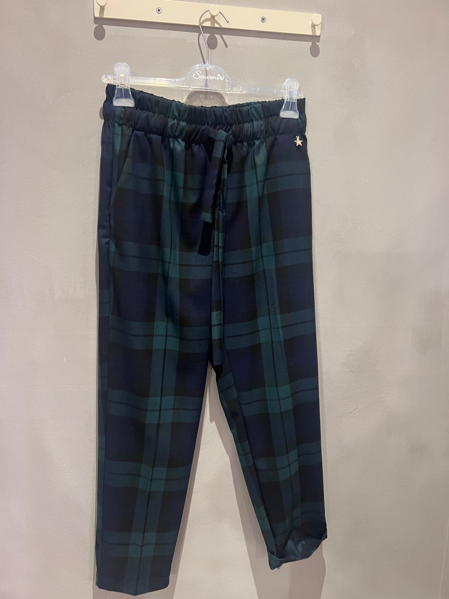 PANTALONE CHECK BLU E VERDE SOUVENIR