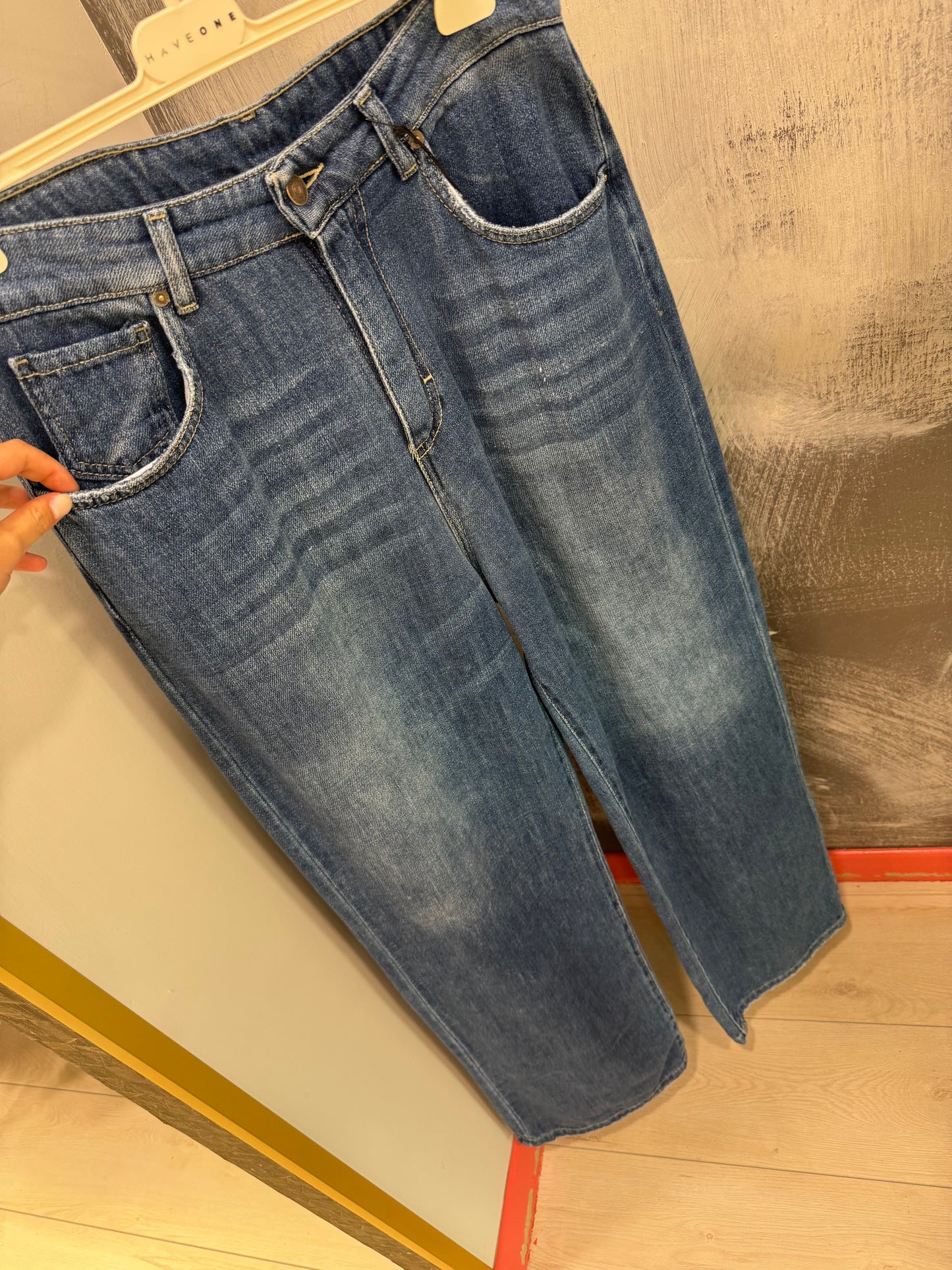 JEANS PALAZZO TENSIONE IN
