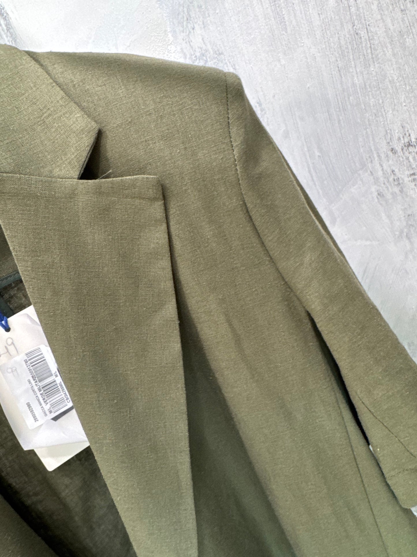 GIACCA VERDE MILITARE IN LINO