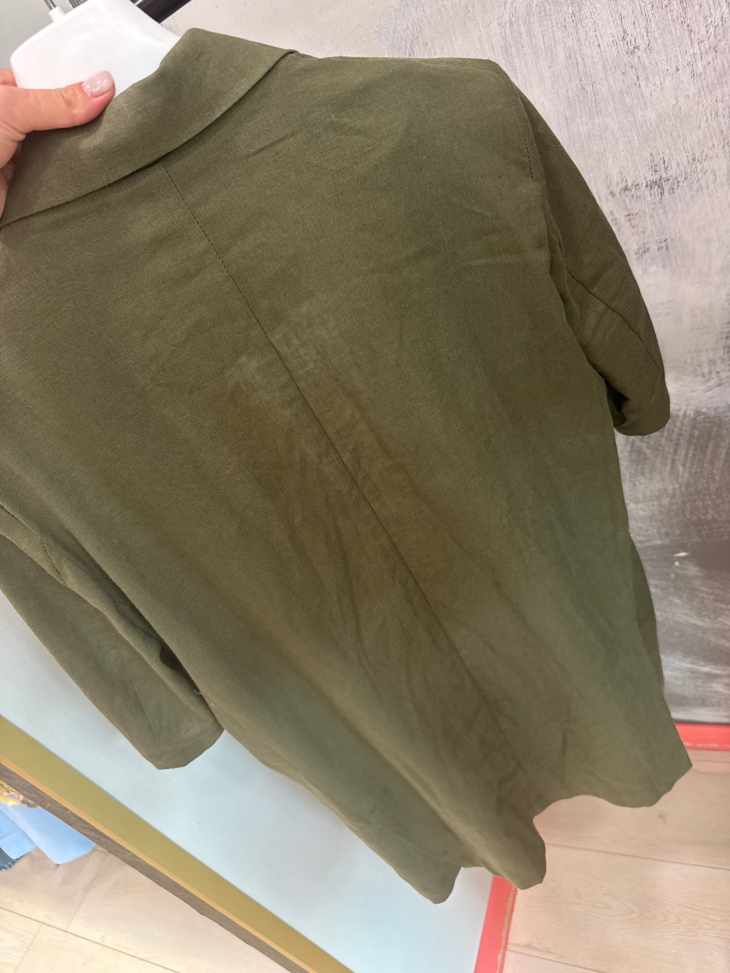 GIACCA VERDE MILITARE IN LINO