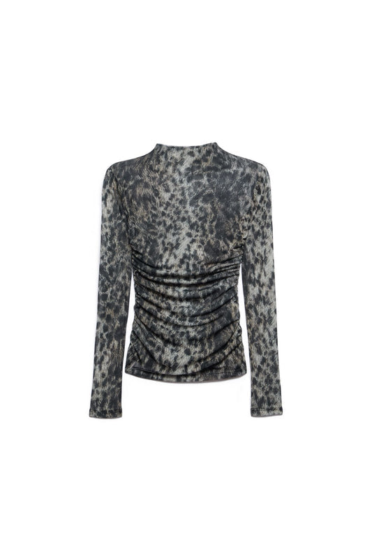 TOP MANICA LUNGA ANIMALIER ANIYE BY