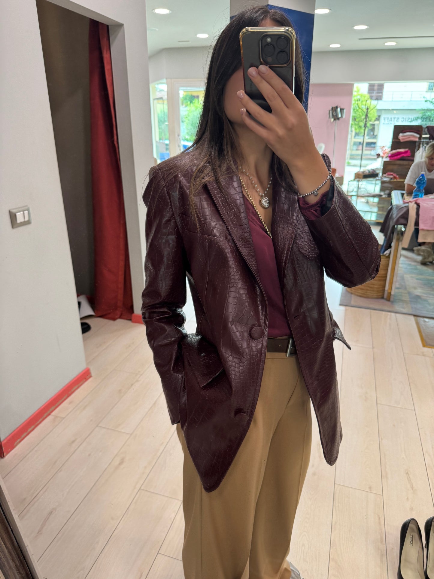 GIACCA IN ECOPELLE STAMPA COCCO SO ALLURE