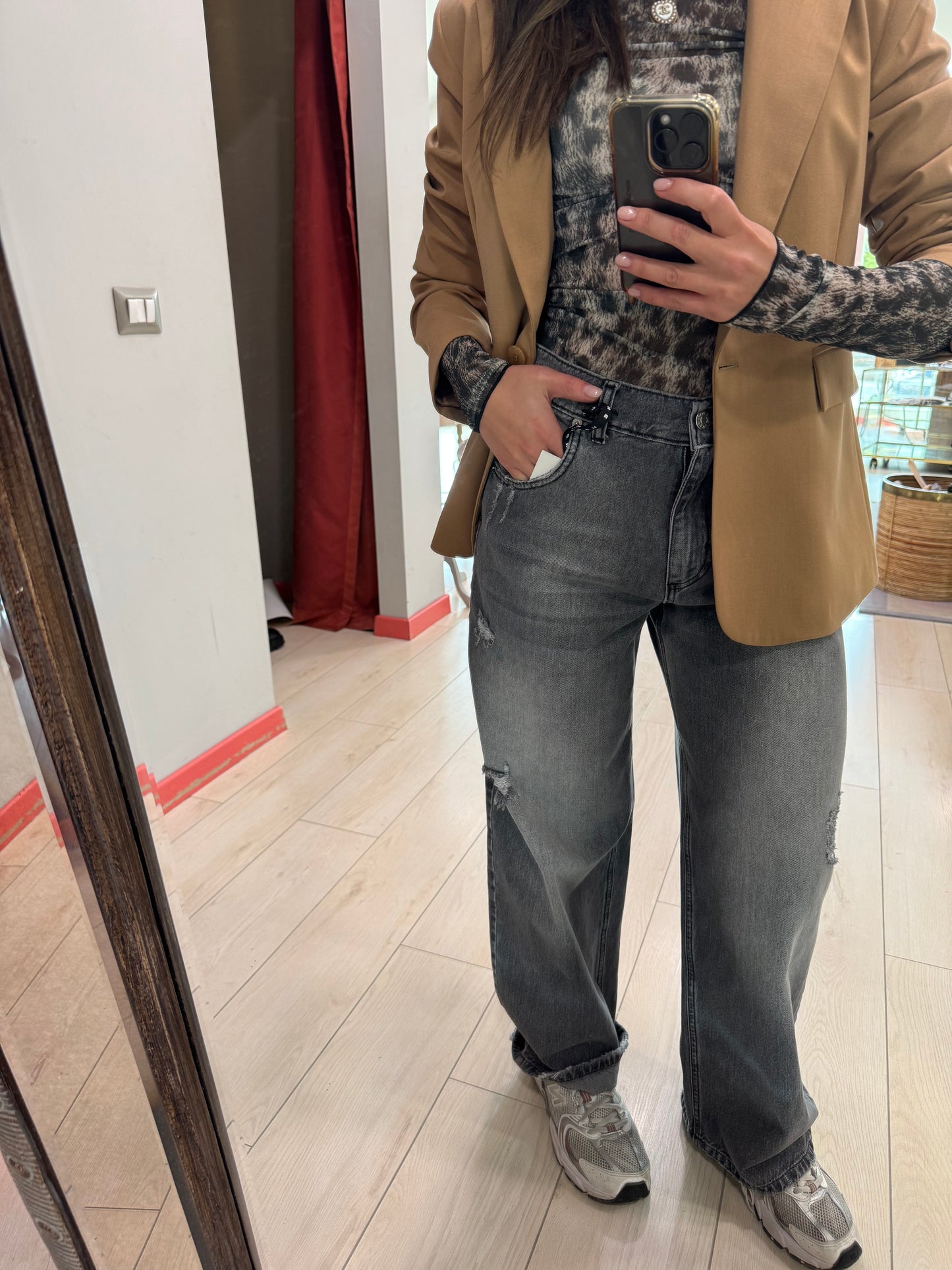 JEANS DONNA GRIGIO BELLA HAVEONE