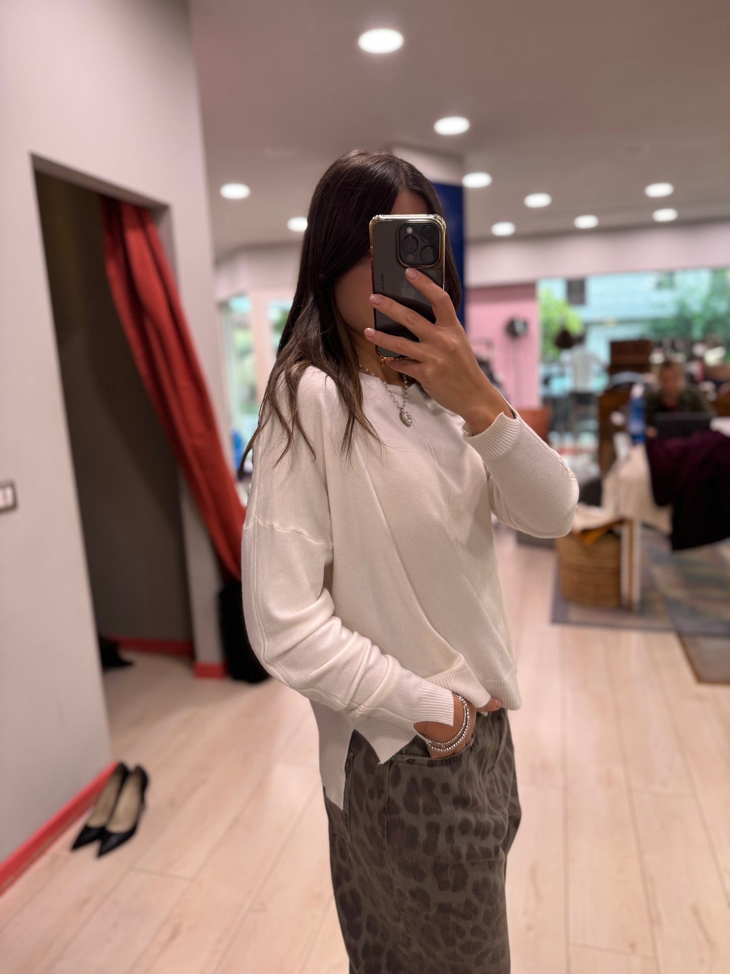 MAGLIA CLARA IN VISCOSA GIROCOLLO DONTWAIT