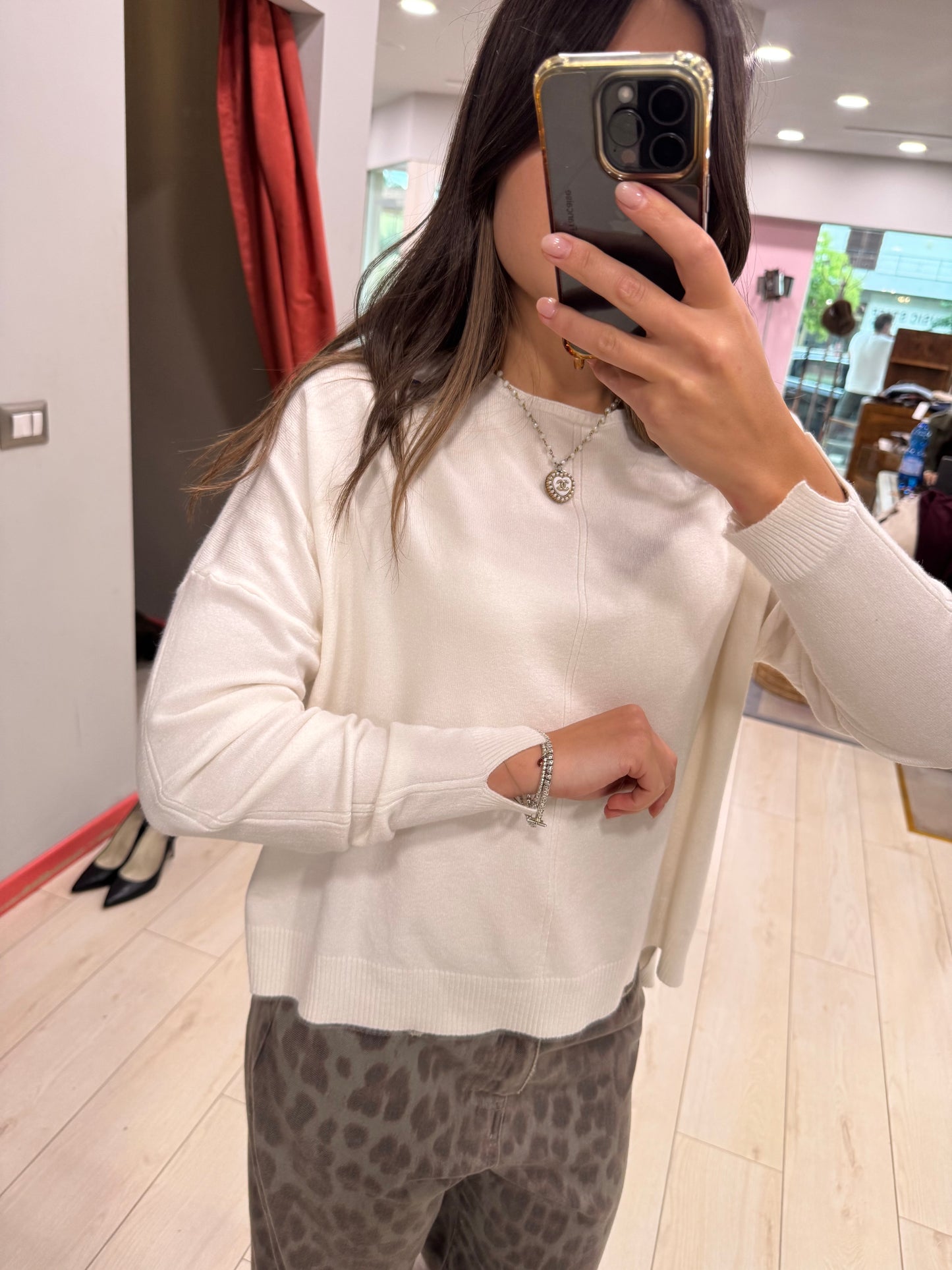 MAGLIA CLARA IN VISCOSA GIROCOLLO DONTWAIT