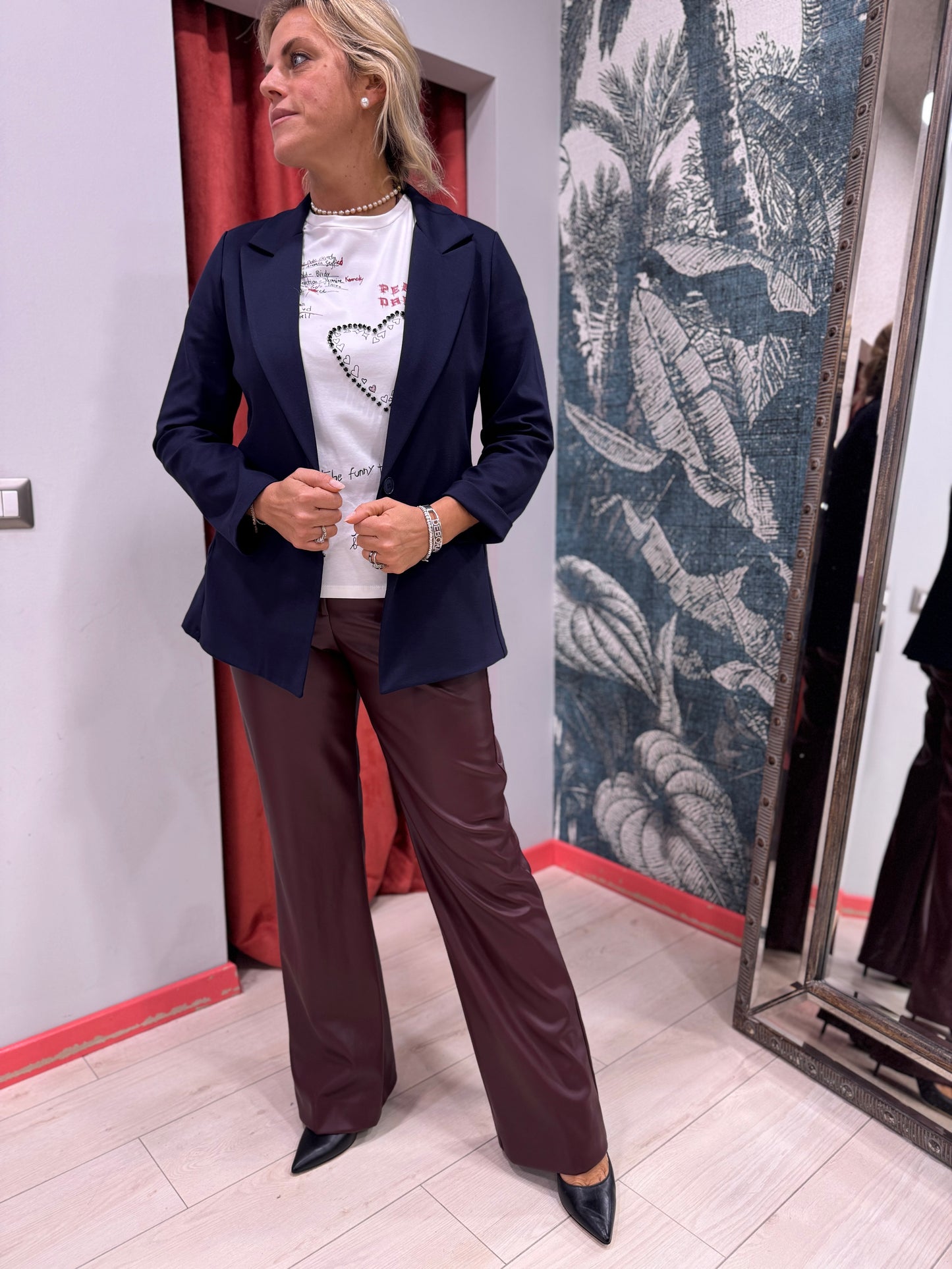 PANTALONI FLAIRE ECOPELLE SOUVENIR