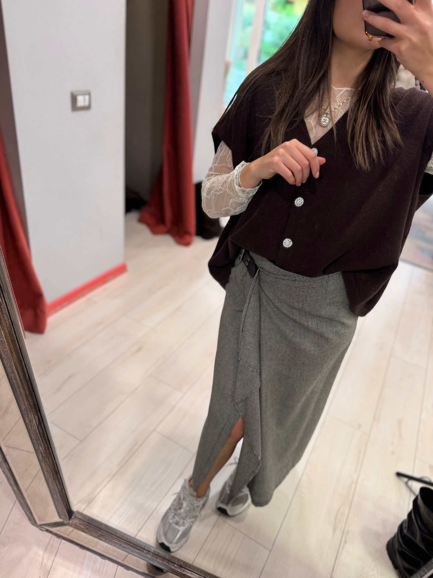 GONNA PIED DE POULE PHILIA LOFT