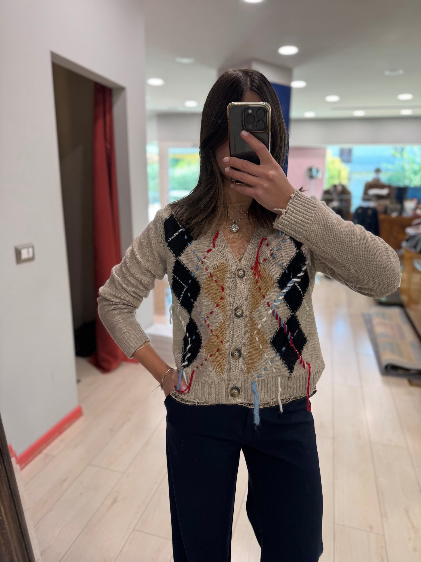 CARDIGAN A ROMBI SOUVENIR