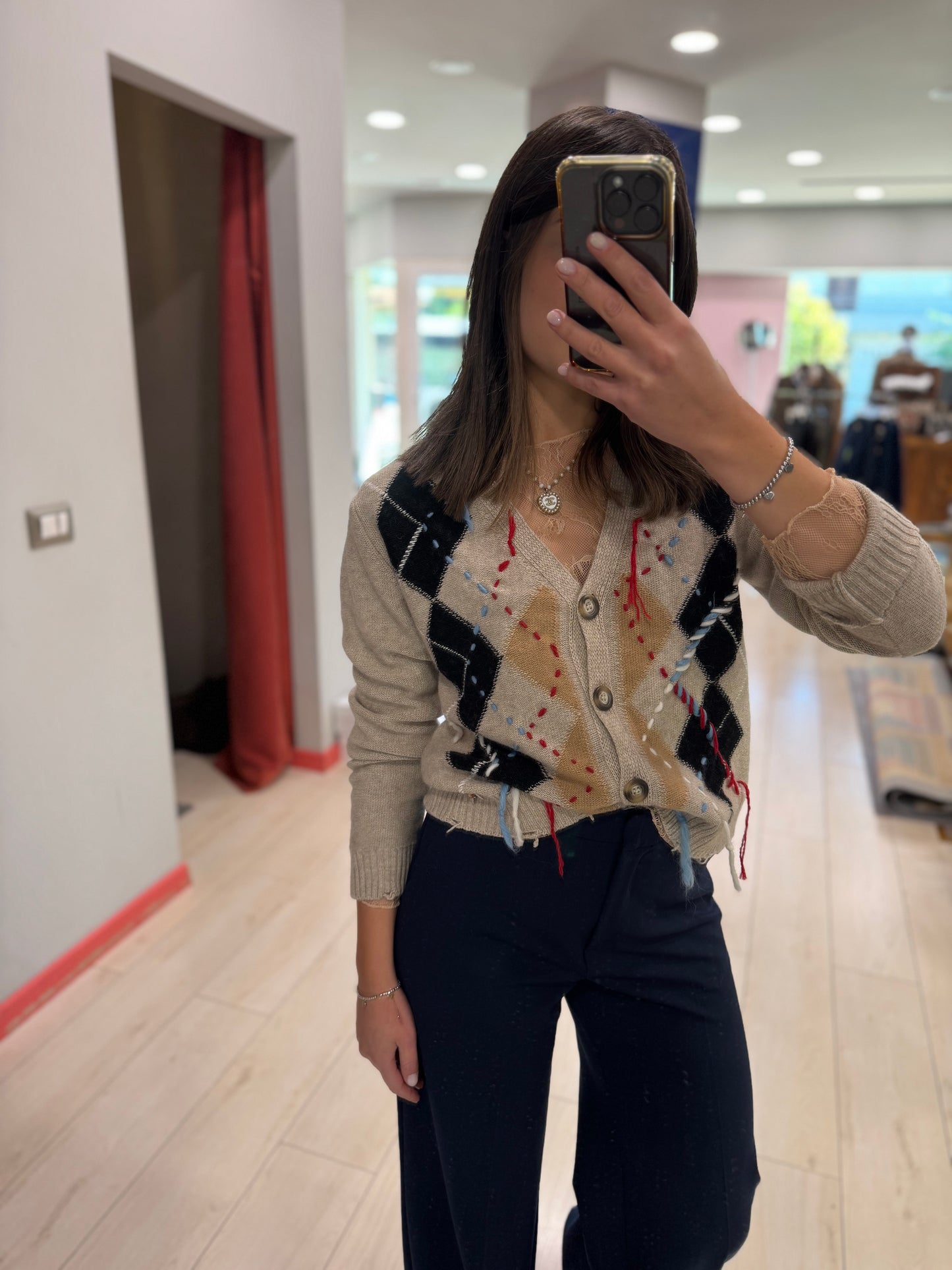 CARDIGAN A ROMBI SOUVENIR