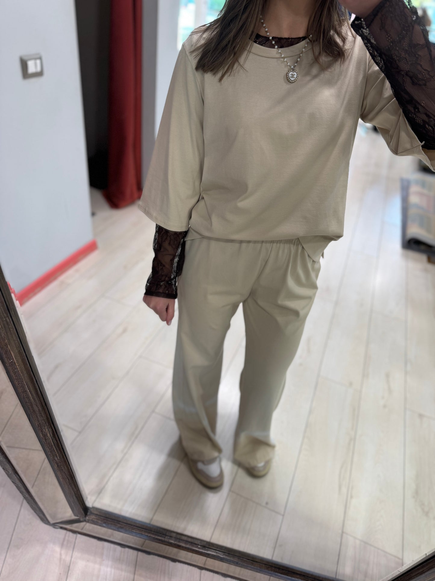 COMPLETO IN COTONE ELASTICIZZATO DONTWAIT