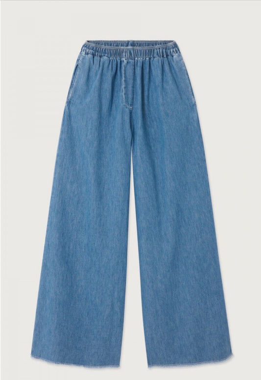 PANTALONE CHAMBRAY PALAZZO AMERICANVINTAGE