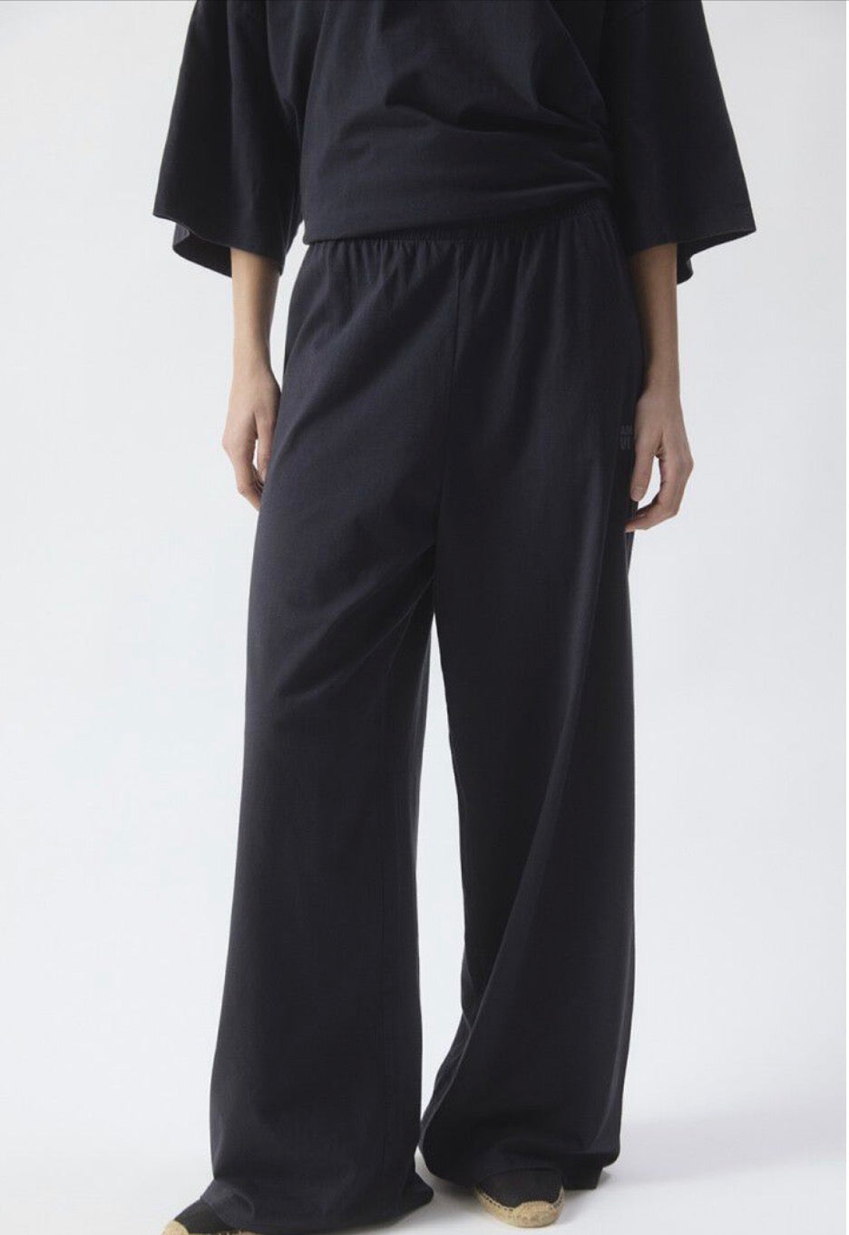 PANTALONE IN FELPA NERO AMERICANVINTAGE