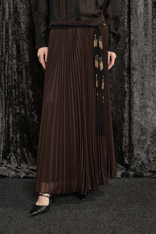 GONNA PLISSETTATA CON CINTURA SOUVENIR