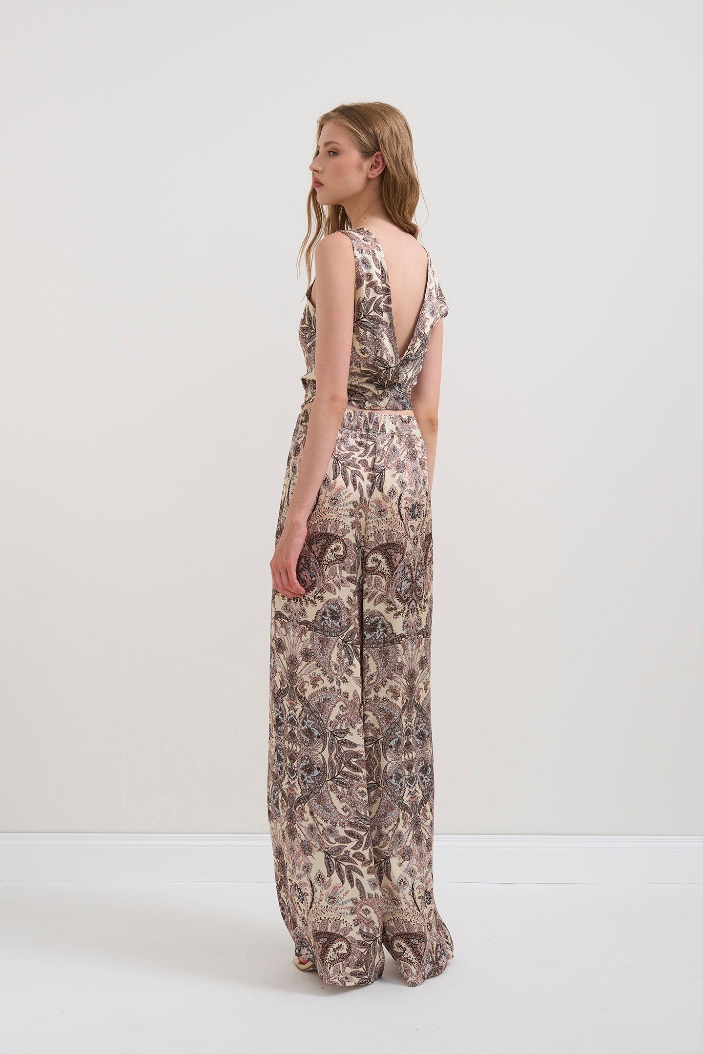 PANTALONI PALAZZO MOTIVO PAISLEY SOALLURE
