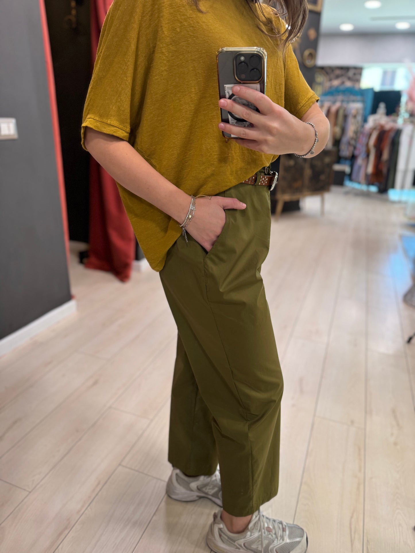 PANTALONE IN COTONE ‘INES’ DONTWAIT