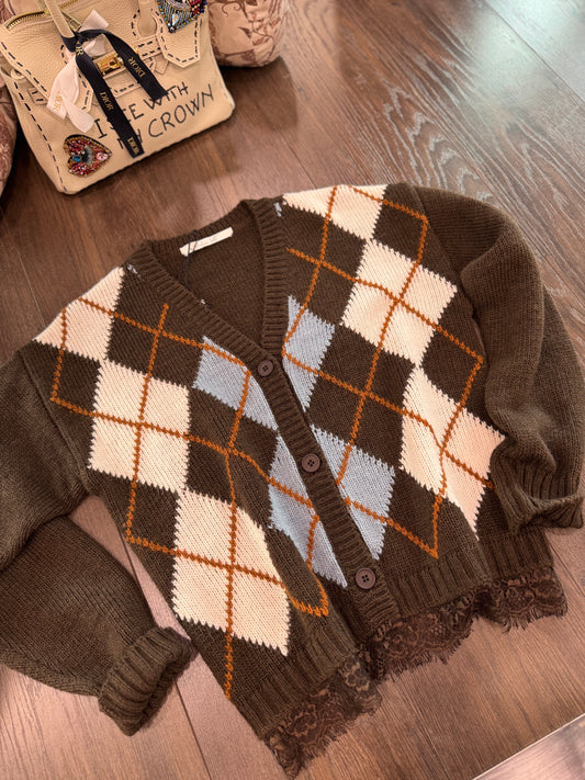 CARDIGAN CON PIZZO PHILIALOFT