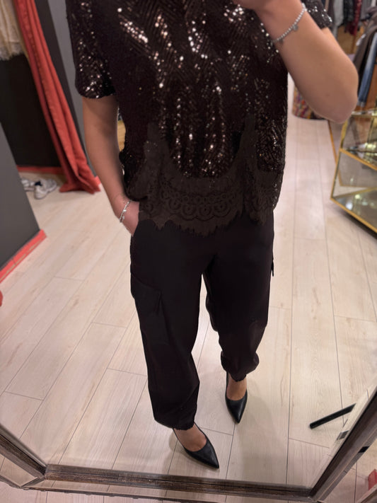 PANTALONE CARGO MARRONE DONTWAIT