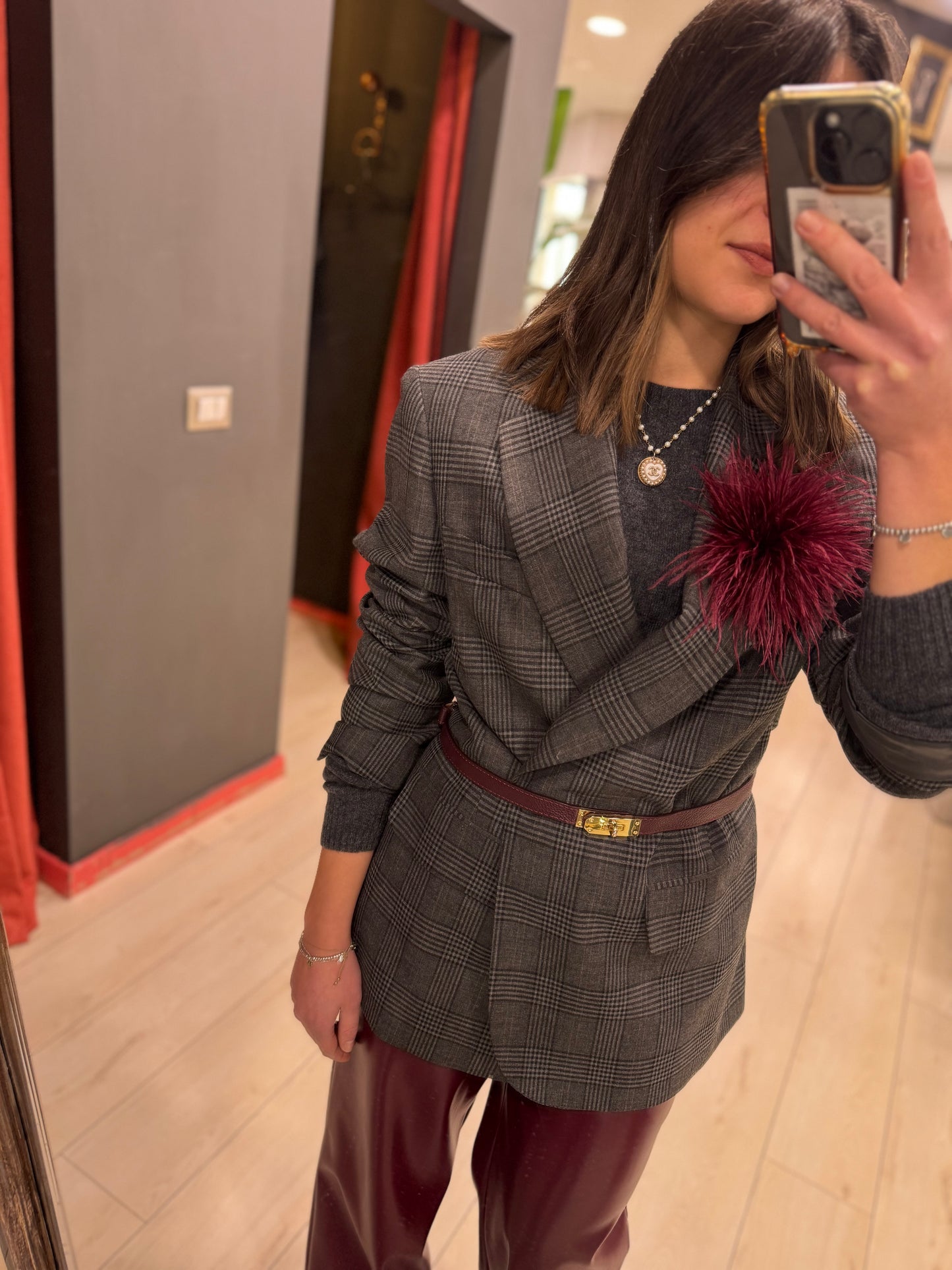 CINTURA IN PELLE DETTAGLIO ORO DONTWAIT