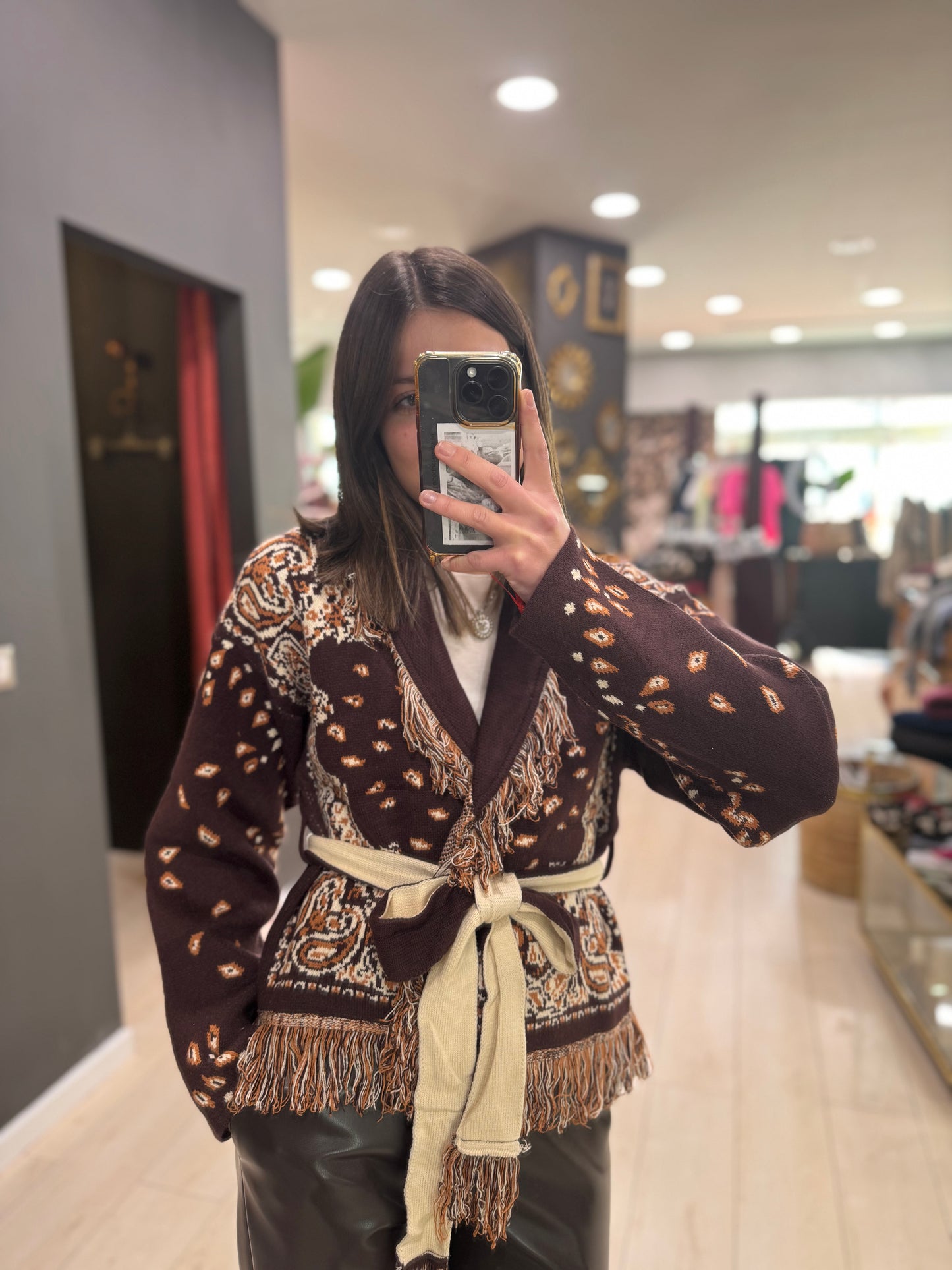 CARDIGAN BANDANA CON FRANGE DONTWAIT