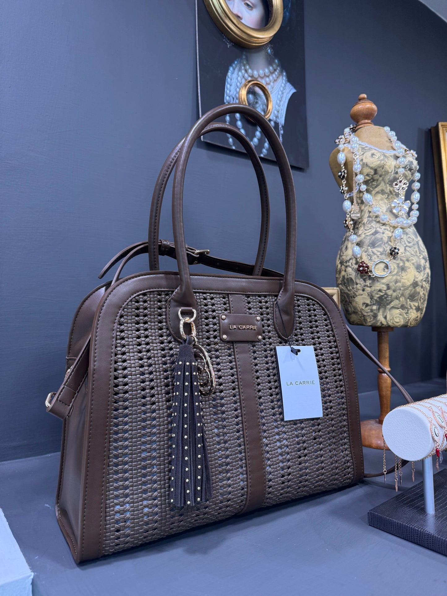 BORSA SHOPPING INTRECCIATA LACARRIE