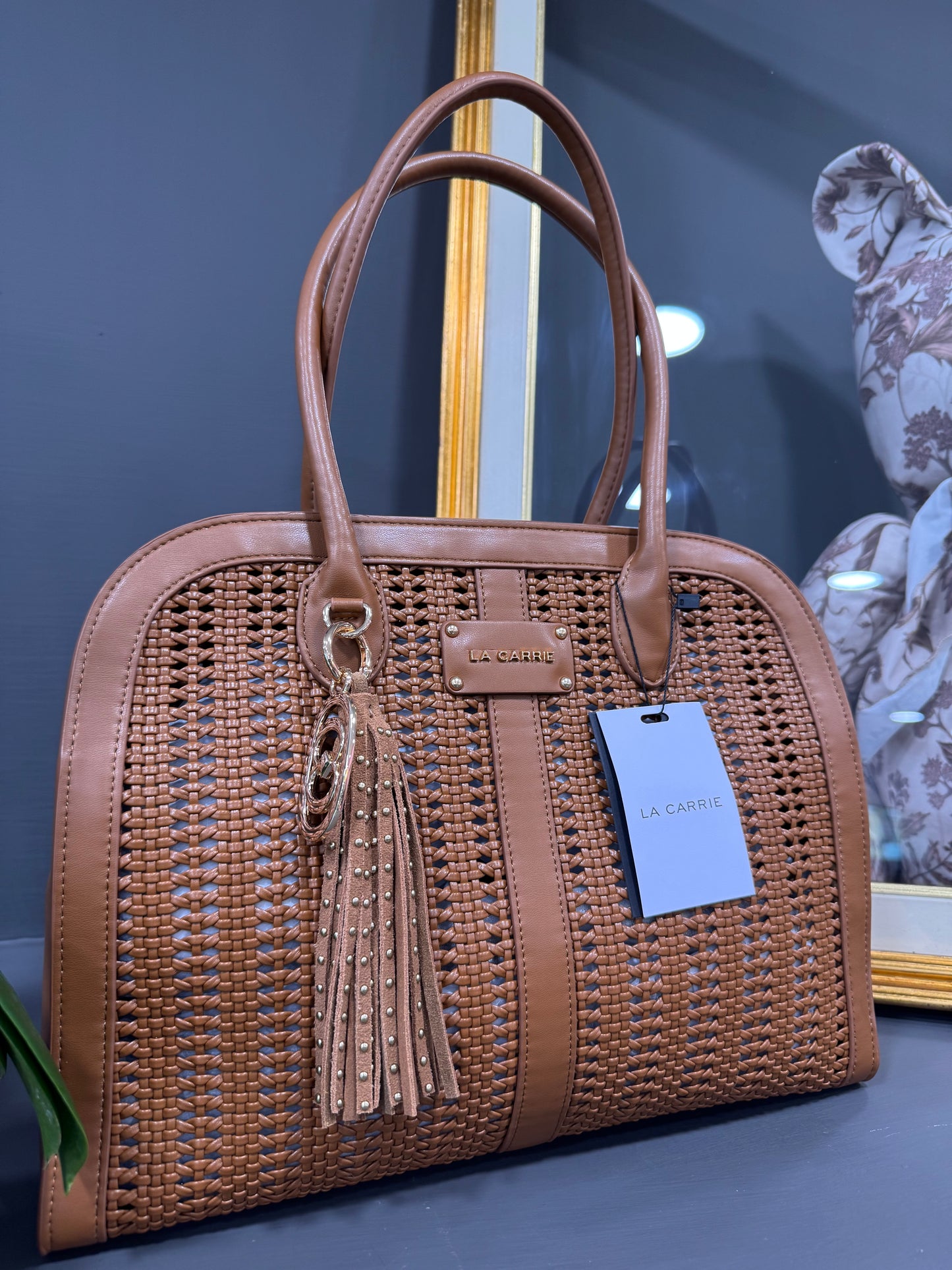 BORSA SHOPPING INTRECCIATA LACARRIE