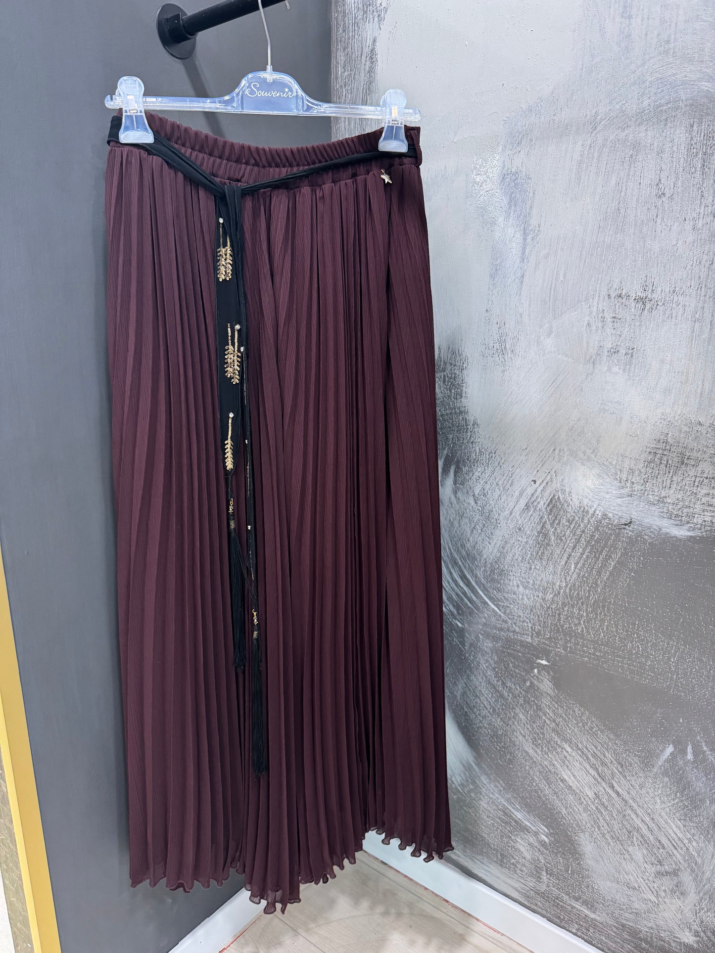 GONNA PLISSETTATA CON CINTURA SOUVENIR