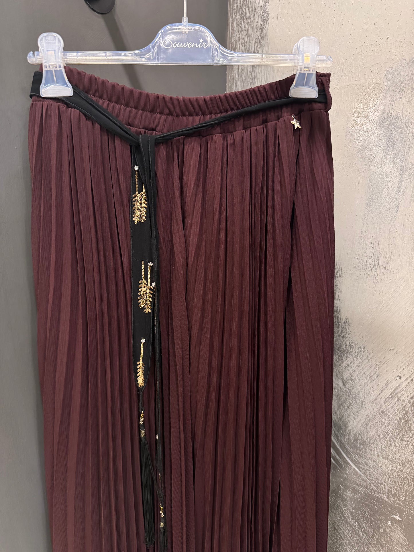 GONNA PLISSETTATA CON CINTURA SOUVENIR