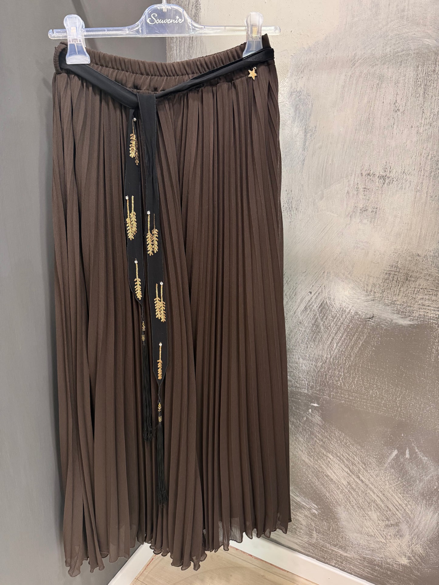 GONNA PLISSETTATA CON CINTURA SOUVENIR