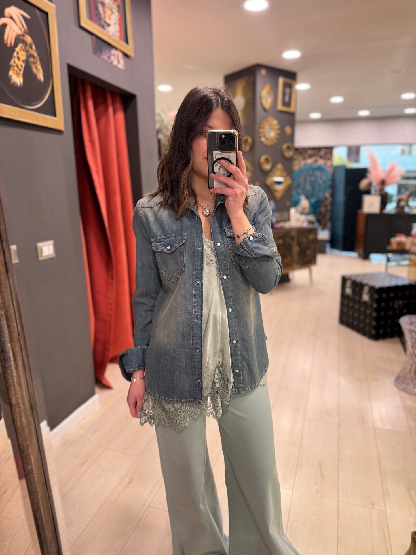 CAMICIA DENIM SLAVATA SOUVENIR