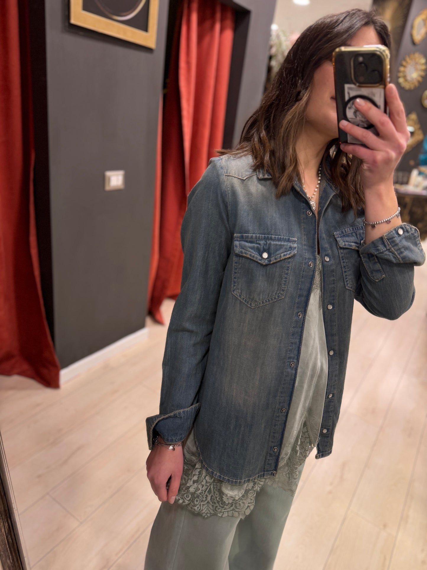 CAMICIA DENIM SLAVATA SOUVENIR