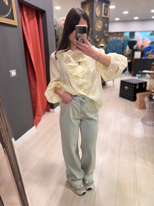 CAMICIA BURRO CON ROUCHES PHILIALOFT