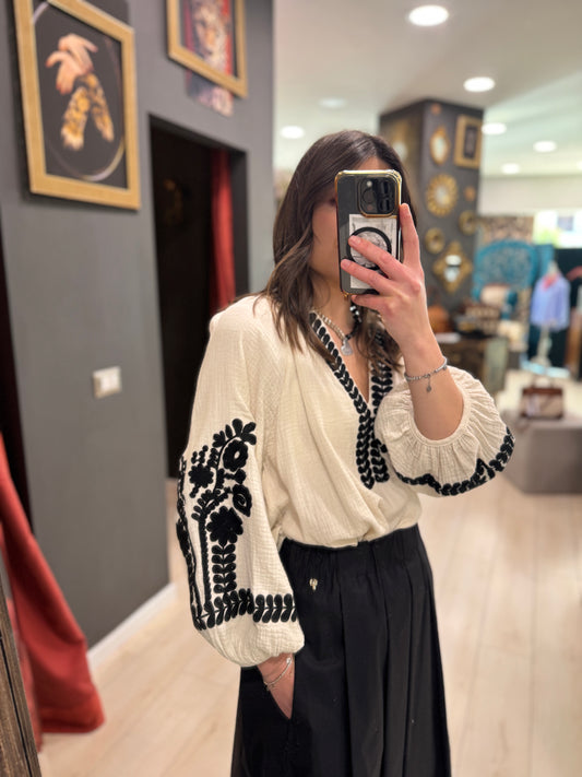 BLUSA CON RICAMI PHILIALOFT