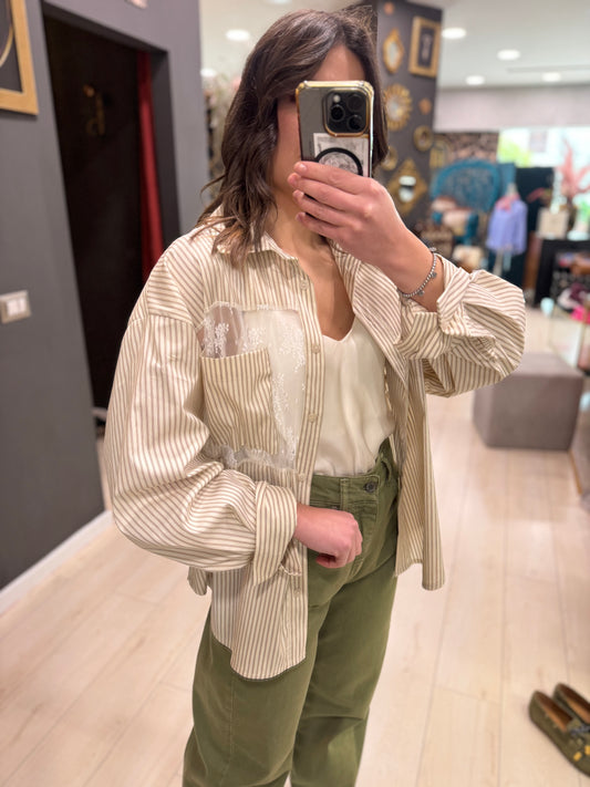 CAMICIA CON PIZZO ‘BELLE’ DONTWAIT