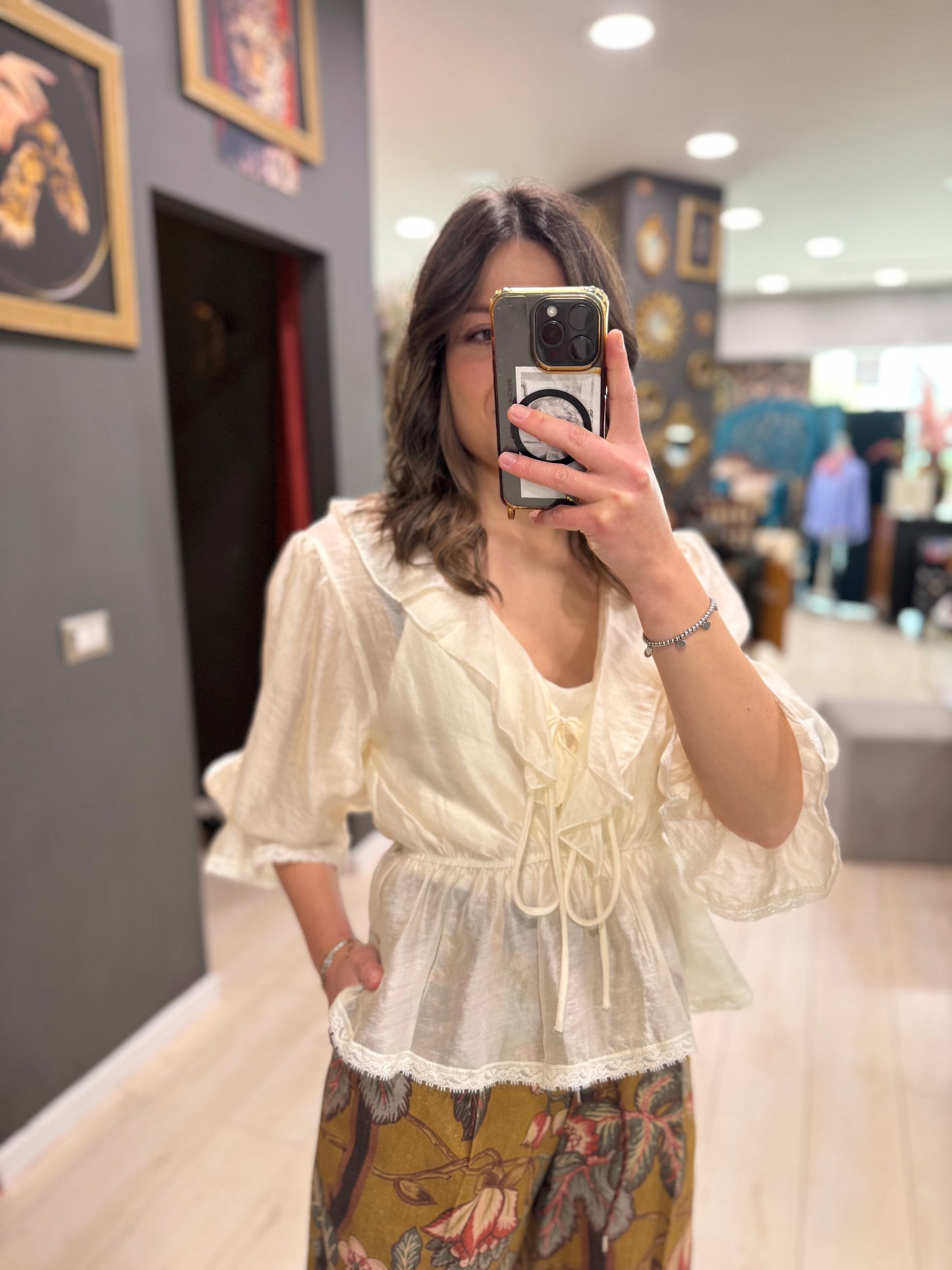 BLUSA CON ELASTICO ‘CLAIRE’ DONTWAIT