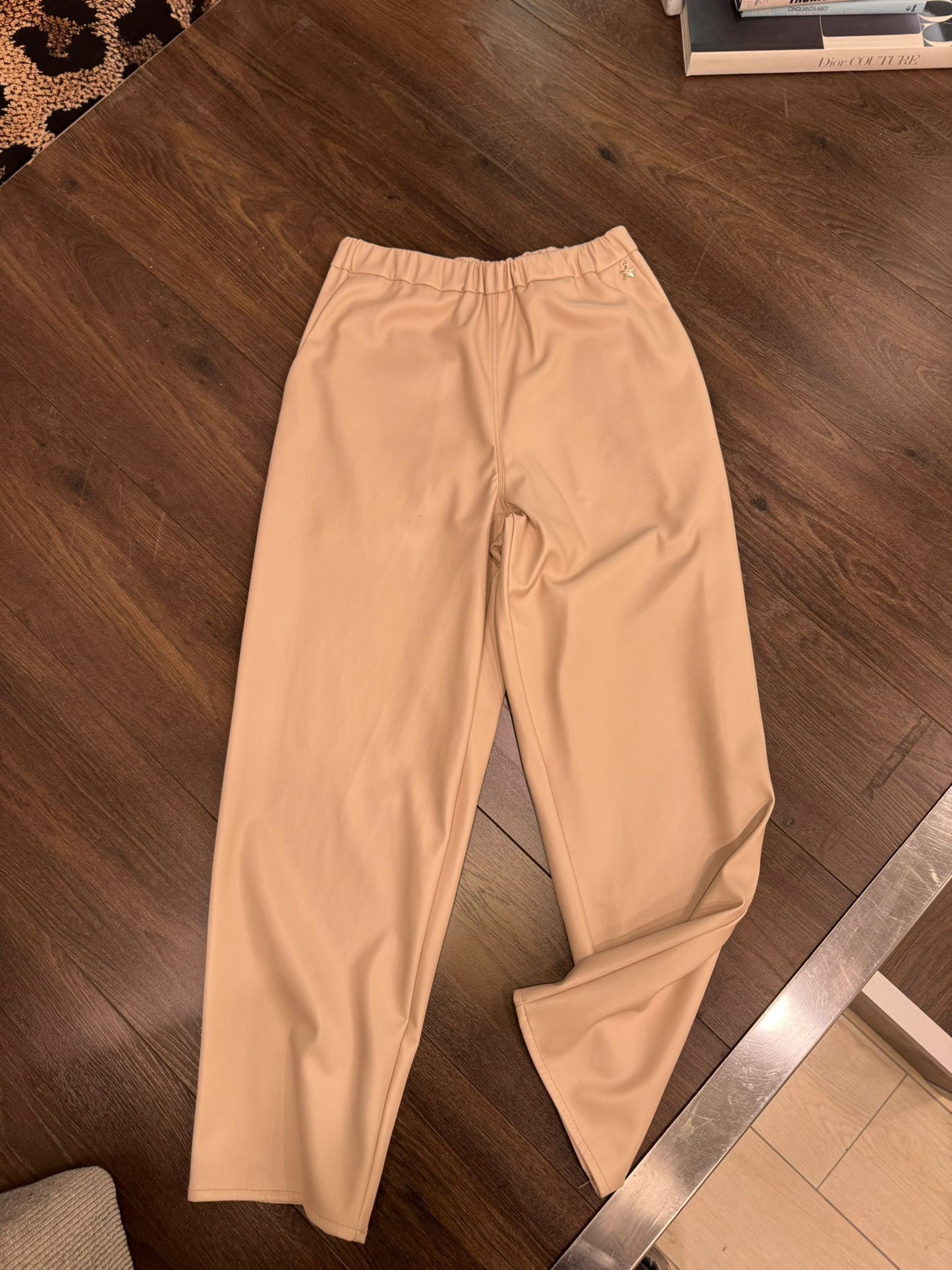 PANTALONE IN ECOPELLE PANNA SOUVENIR