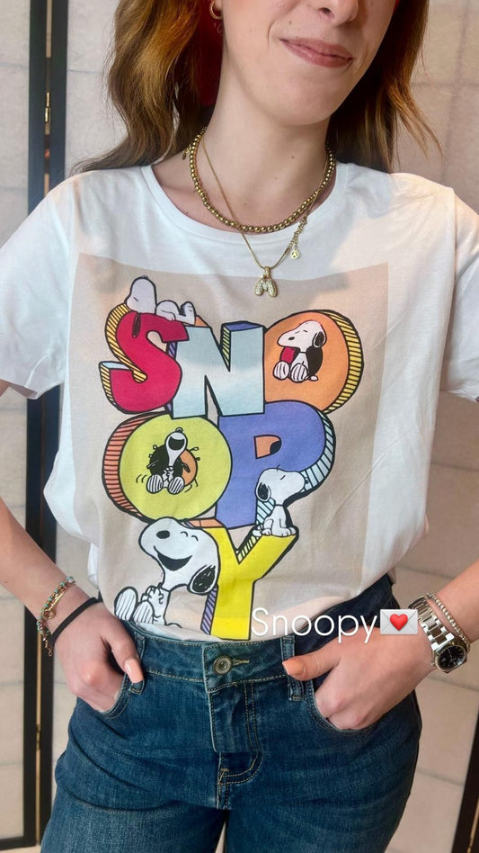 TSHIRT SNOOPY COLORI ANNI 90