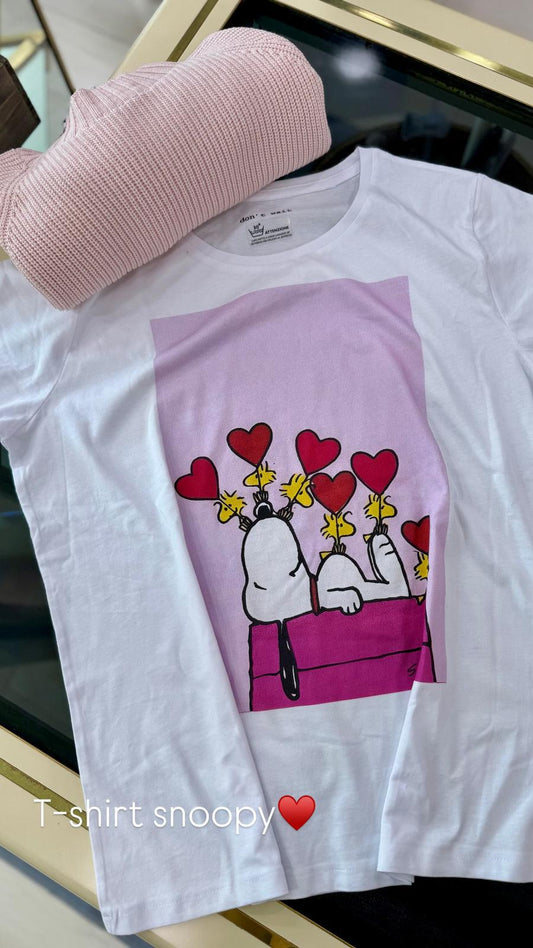 TSHIRT SNOOPY CUORI ANNI 90