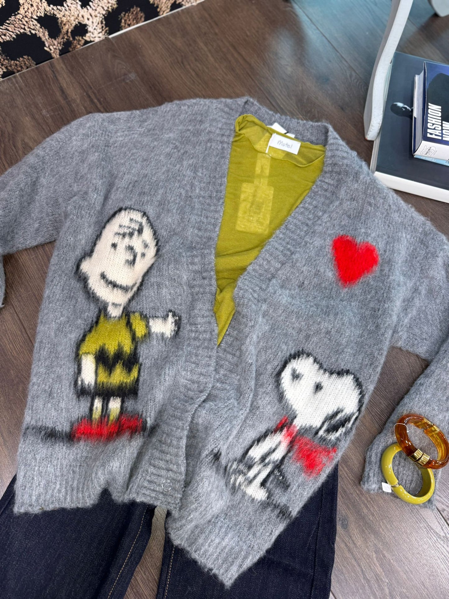 CARDIGAN SOUVENIR CON SNOOPY E CHARLIE BROWN